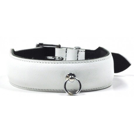 COLLAR CUERO BLANCO