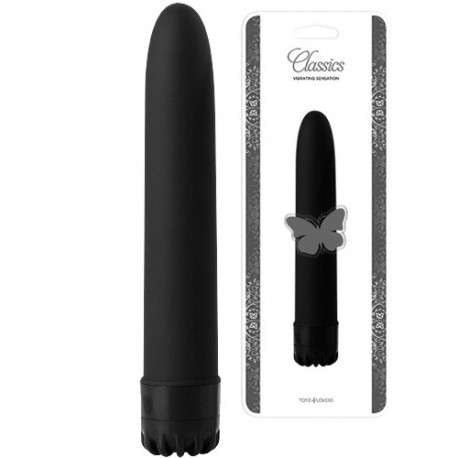 VIBRADOR LISO CLASSICS NEGRO 20 CM