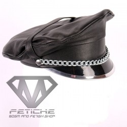 GORRA MILITAR CUERO