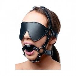 EYE MASK HARNESS WITH BALL GAG