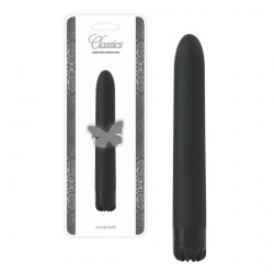 VIBRADOR LISO CLASSICS NEGRO 18 CM