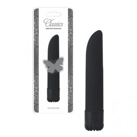 VIBRADOR LISO CLASSICS NEGRO 14 CM