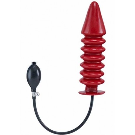 INFLATABLE SOLID RIBBED DILDO