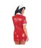 VINYL NURSE DRESS RED