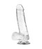 DILDO REALISTA TRANSPARENTE 18.5CM