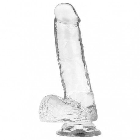 DILDO REALISTA TRANSPARENTE 18.5CM