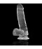 DILDO REALISTA TRANSPARENTE 18.5CM