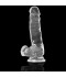 DILDO REALISTA TRANSPARENTE 18.5CM