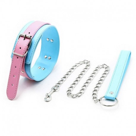 BLUE & PINK COLLAR