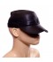 LEATHER MILITARI CAP