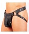 SUSPENSORIO JOCKSTRAP DE CUERO  CON COQUILLA EXTRAIBLE