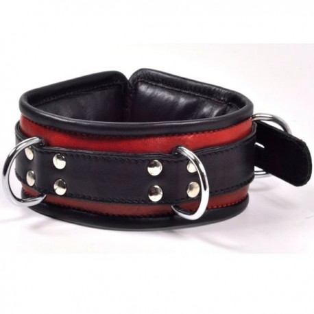 COLLAR TRIPLE ANILLA ROJO